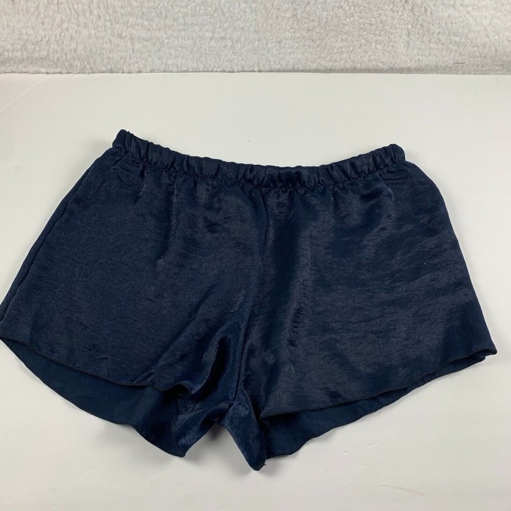 Cozy Rozy Women's Navy Satin‎ Night Sleepwear Pajama Shorts Medium NWT 6288
